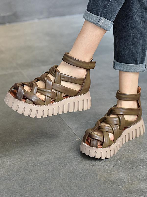 Casual Hollow Gladiator Shoes Platform Sandals product image