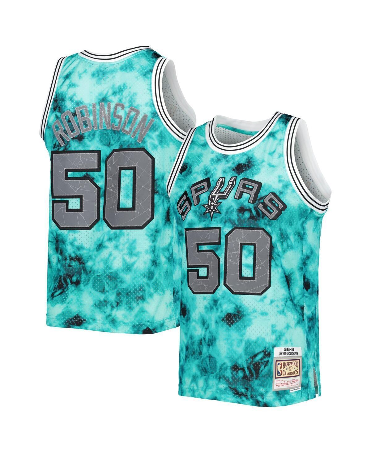 Mens Mitchell & Ness David Robinson Teal San Antonio Spurs 1998/99 Galaxy Swingman Jersey Product Image