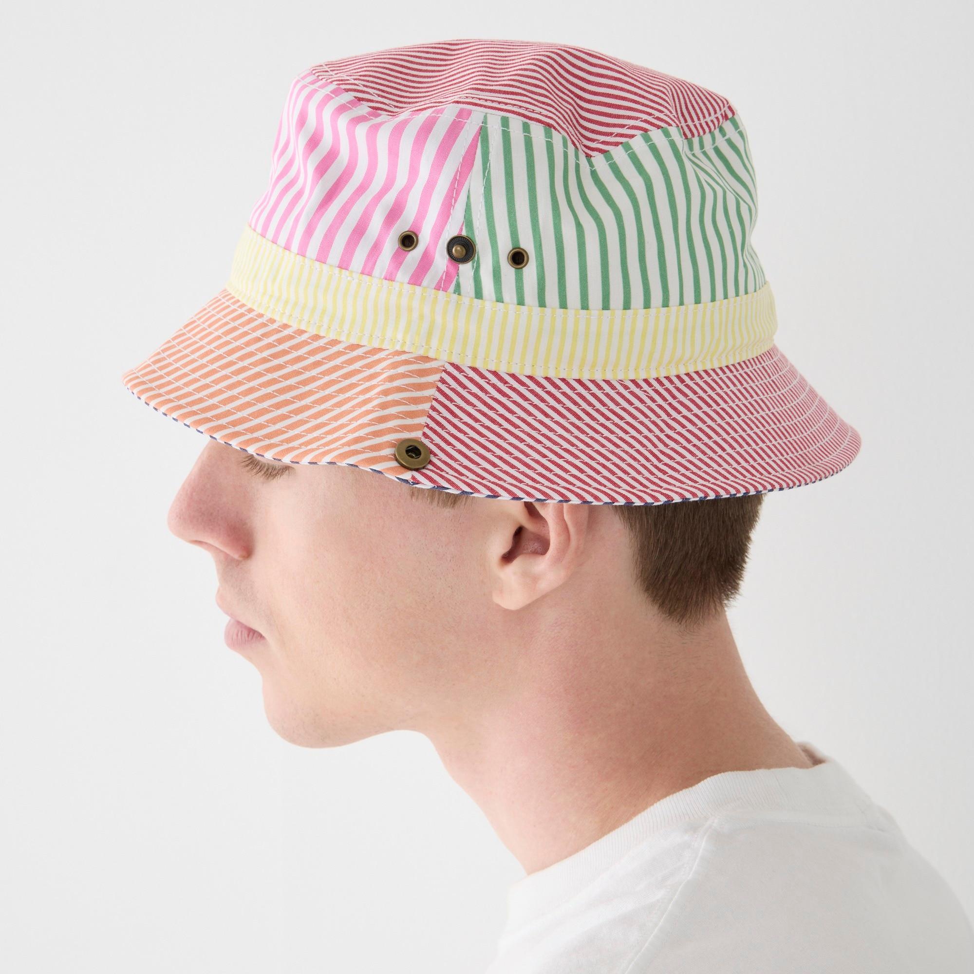 Bucket hat with snaps in cotton poplin Product Image