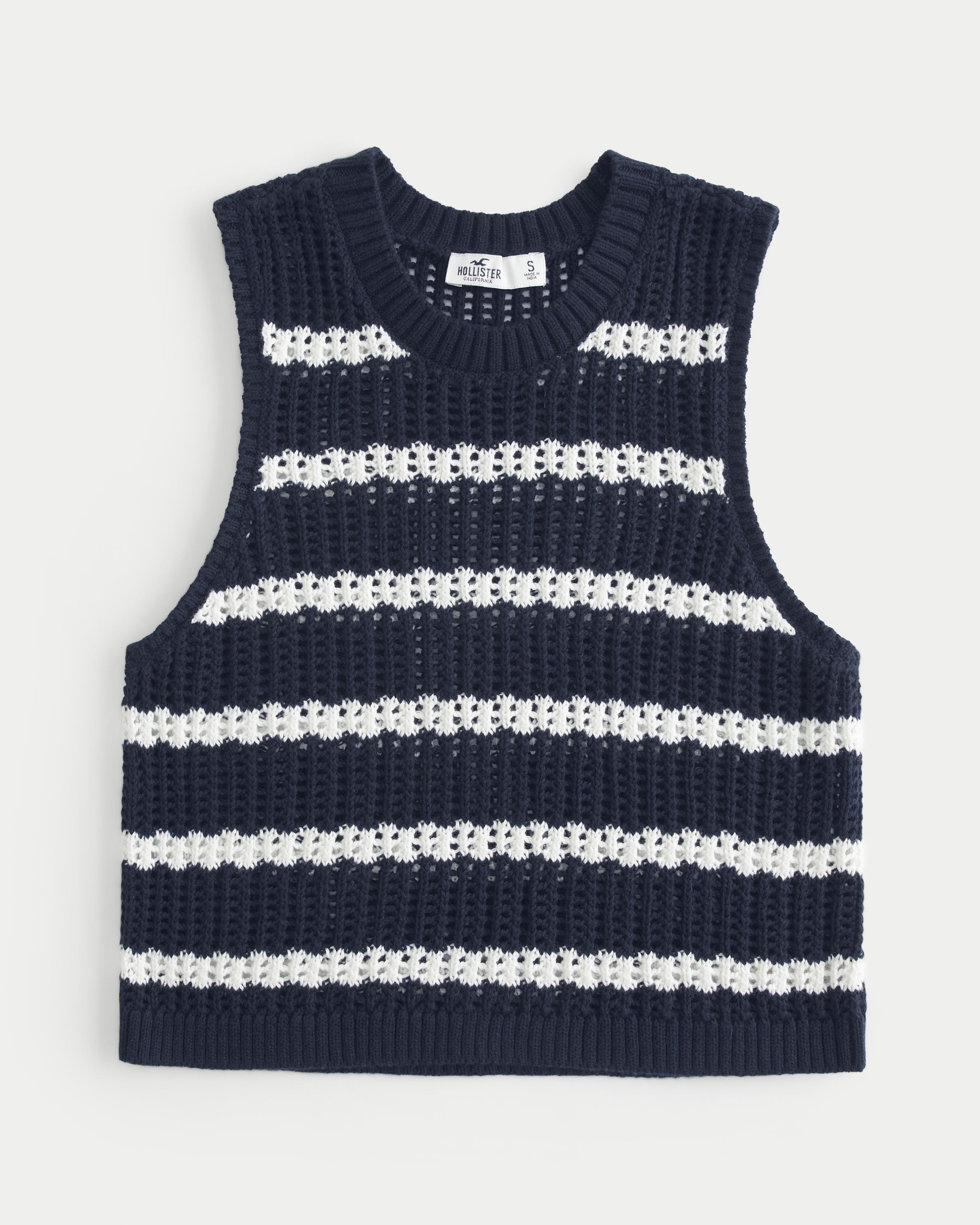 Easy Crochet-Style High-Neck Tank Product Image