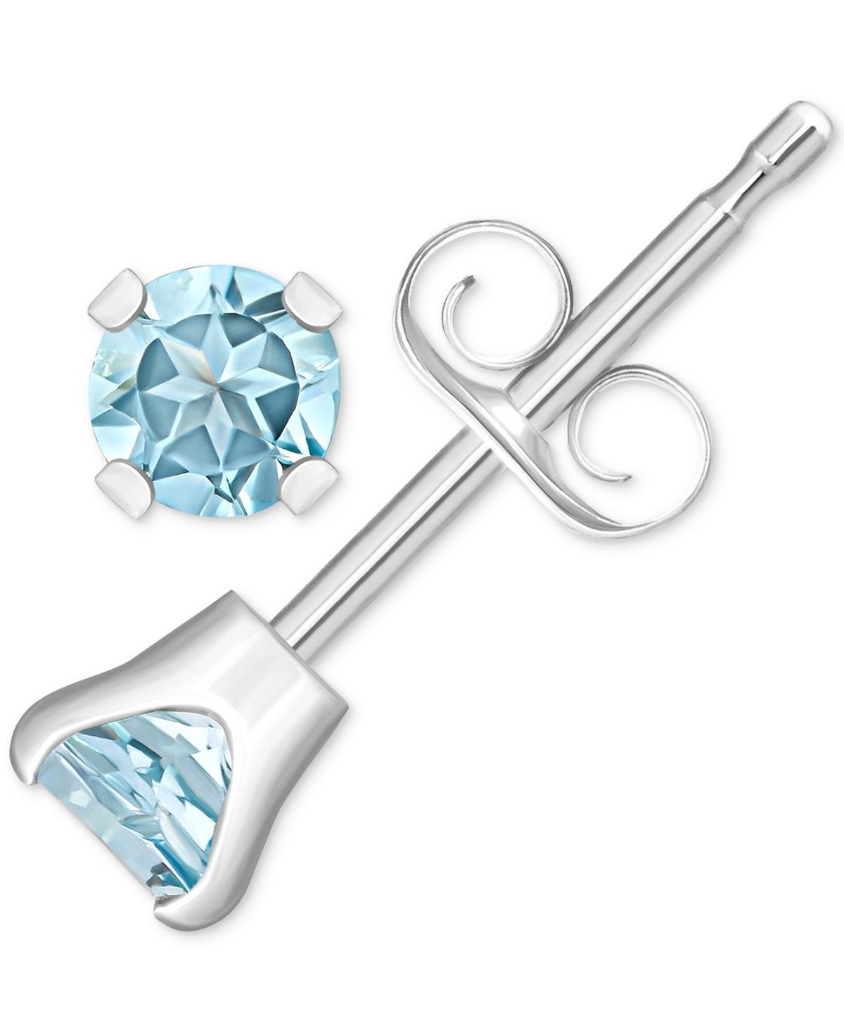 Aquamarine (1/5 ct. t.w.) Solitaire Stud Earrings in 14k Gold (Also in Sapphire, Emerald & Ruby) - Ruby Product Image