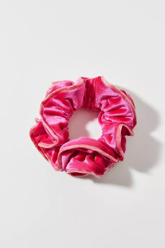 Ruffle Velvet Scrunchie Product Image