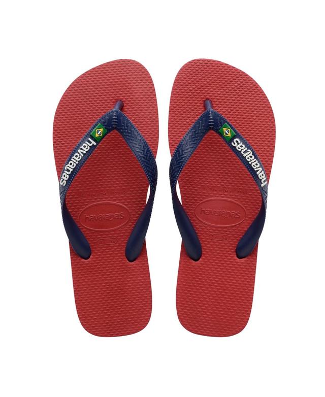 Havaianas Brazil Logo Flip Flop Sandal Blue) Men's Sandals Product Image