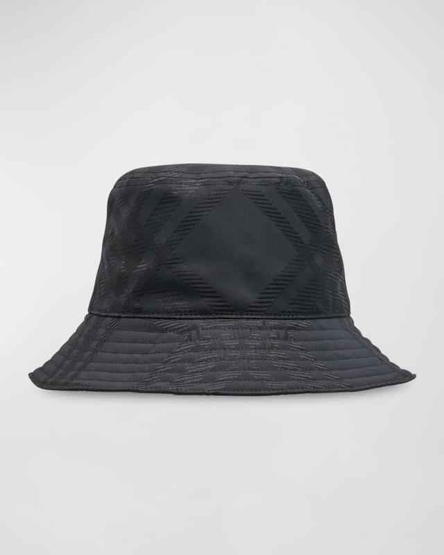 Mens Check Nylon Blend Bucket Hat Product Image