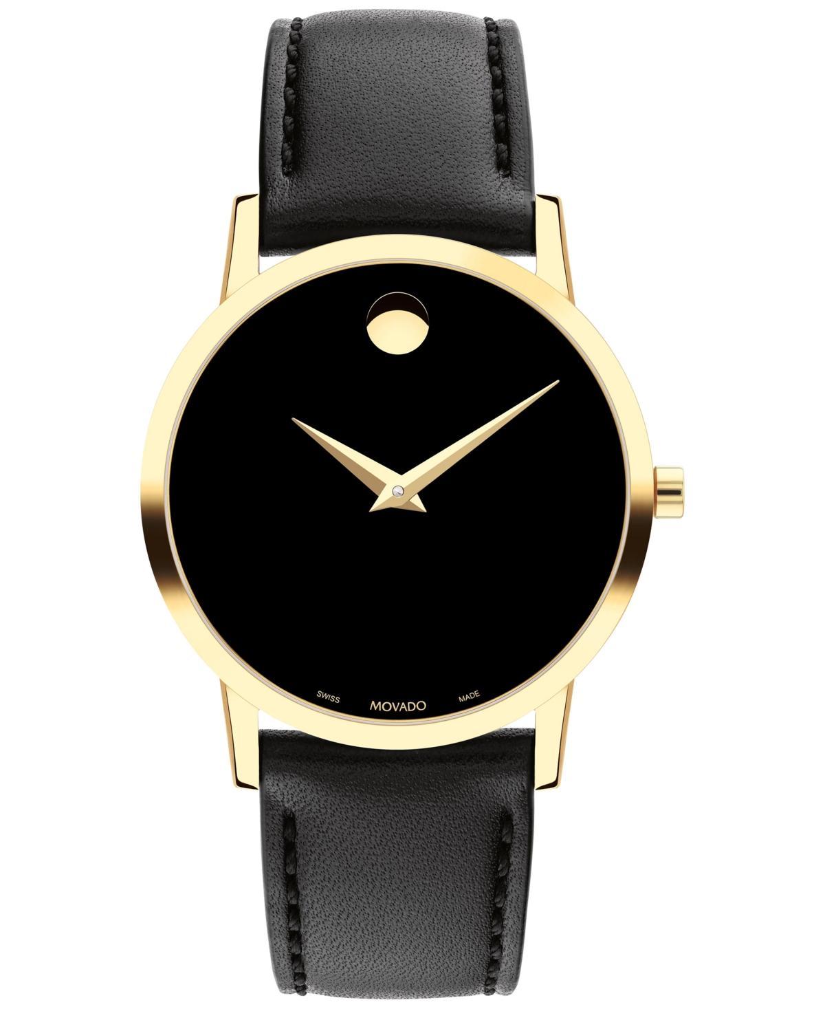 Movado Womens Museum Classic Black Calfskin Strap Watch Product Image