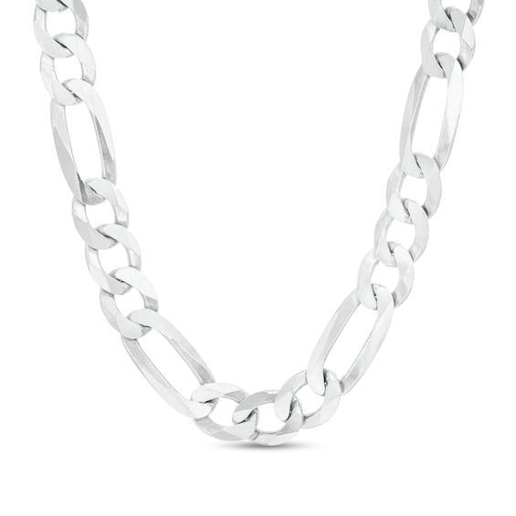 Men's 7.0mm Figaro Chain Necklace in Solid Sterling Silver - 22" Product Image