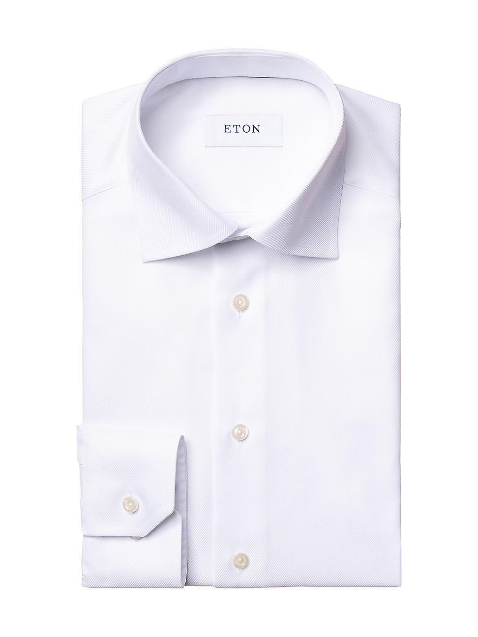 Eton Cavalry Slim Fit Cotton Twill Dress Shirt Product Image