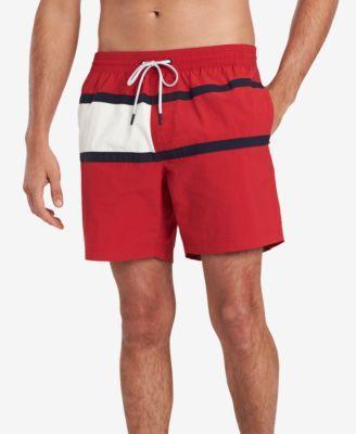 Tommy Hilfiger Mens Big & Tall Flag Swim Trunk Product Image