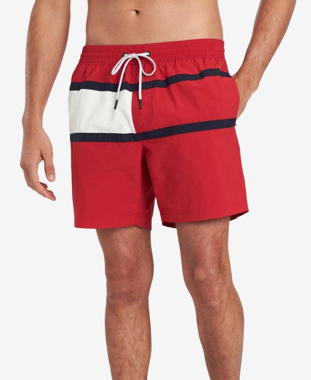 Tommy Hilfiger Mens Big & Tall Flag Swim Trunk Product Image