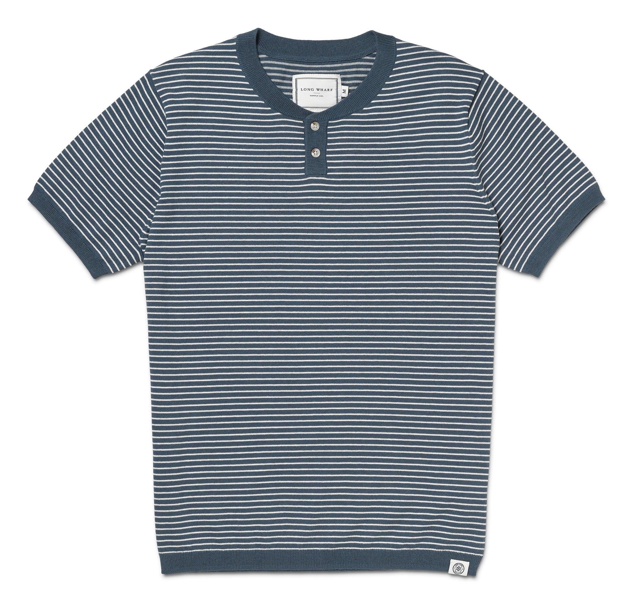 SeaWell™ Striped Knit Henley Tee Male Product Image