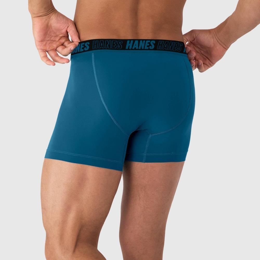 Hanes Moves Premium Mens Trunks 2pk - Blue/Black Product Image