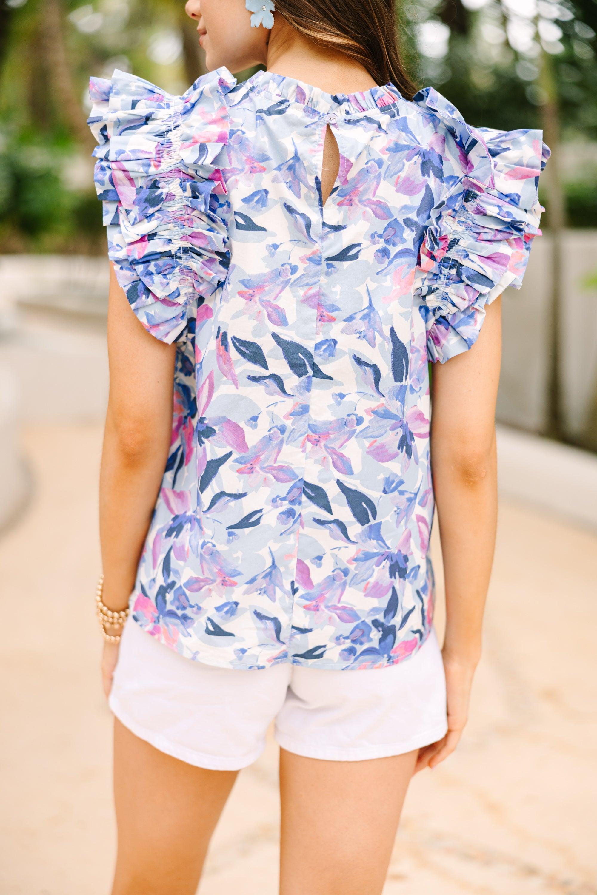 All Is Well Blue Floral Blouse Female Product Image