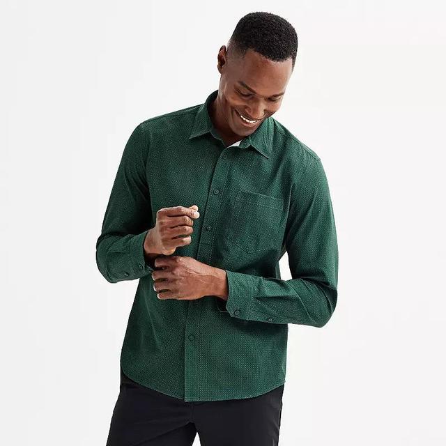 Mens FLX Performance Untucked-Fit Long Sleeve Button Down Shirt Product Image