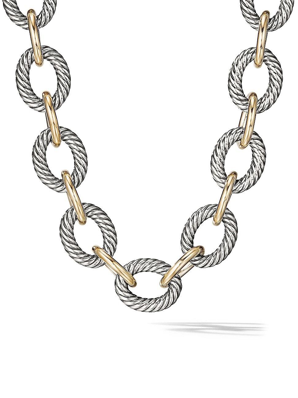 Womens Oval Extra-Large Link Necklace with 18K Yellow Gold Product Image