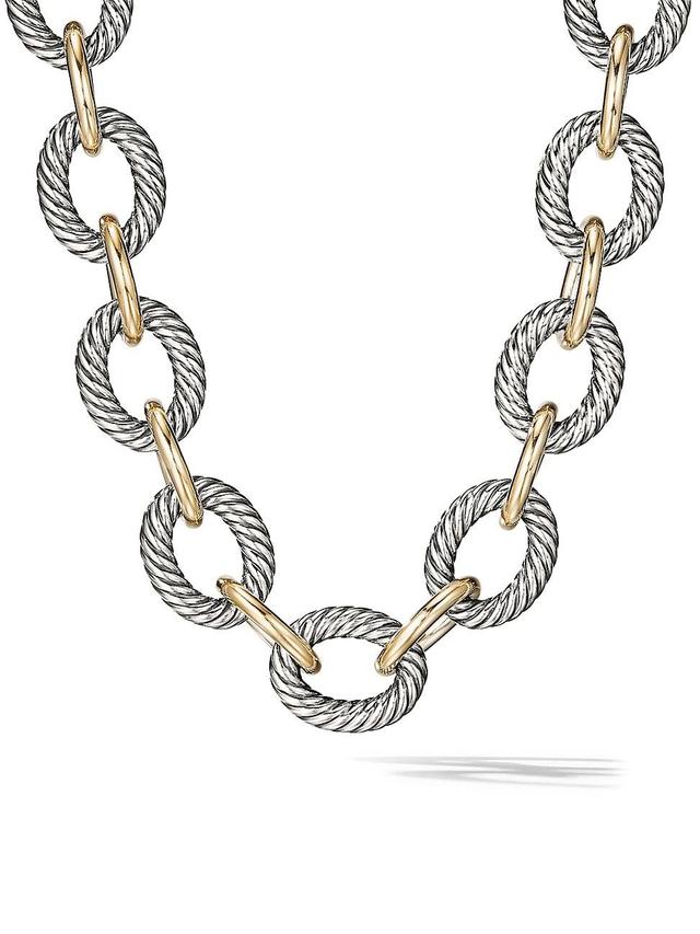 Womens Oval Extra-Large Link Necklace with 18K Yellow Gold Product Image