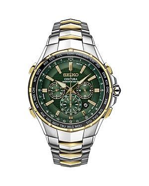 Seiko Mens Coutura Two Tone Stainless Steel Radio Sync Solar Watch - SSG022 Multicolor Product Image