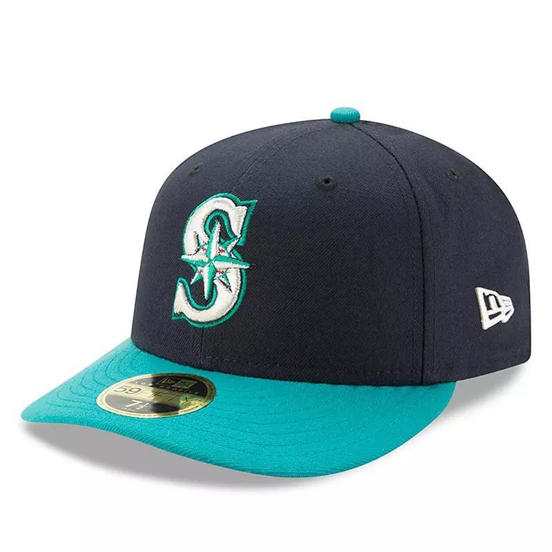 Mens New Era /Aqua Seattle Mariners Alternate Authentic Collection On-Field Low Profile 59FIFTY Fitted Hat Blue Product Image