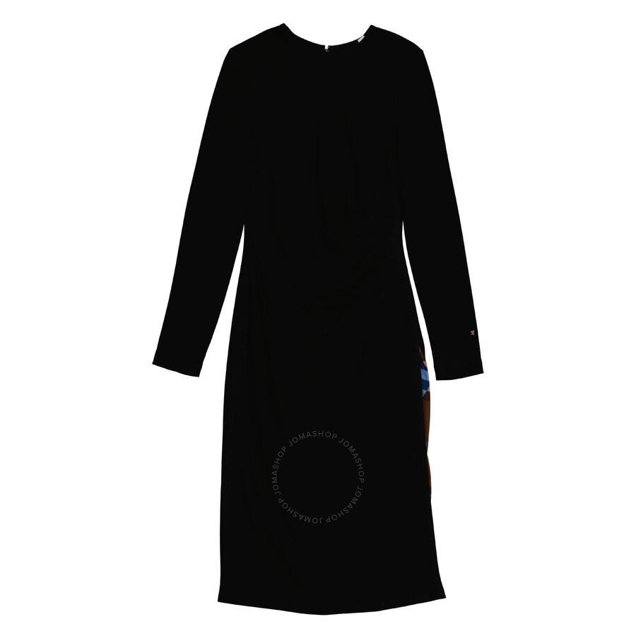 BURBERRY Bu Ladies Black Aurora Long-sleeved Dress Product Image