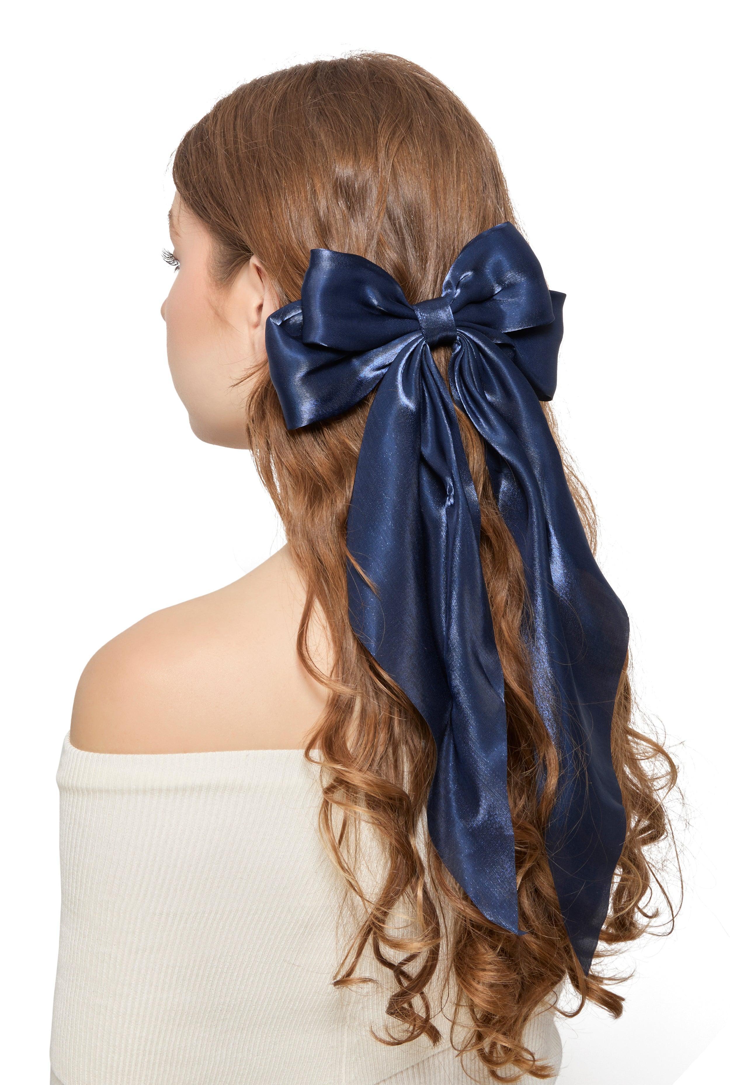 Womens Chiffon Bow Hair Clip Product Image