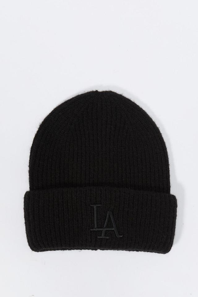 LA Embroidered Knit Beanie Female Product Image