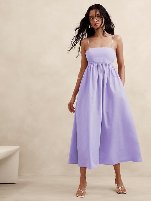 Ariella Taffeta Midi Dress Product Image