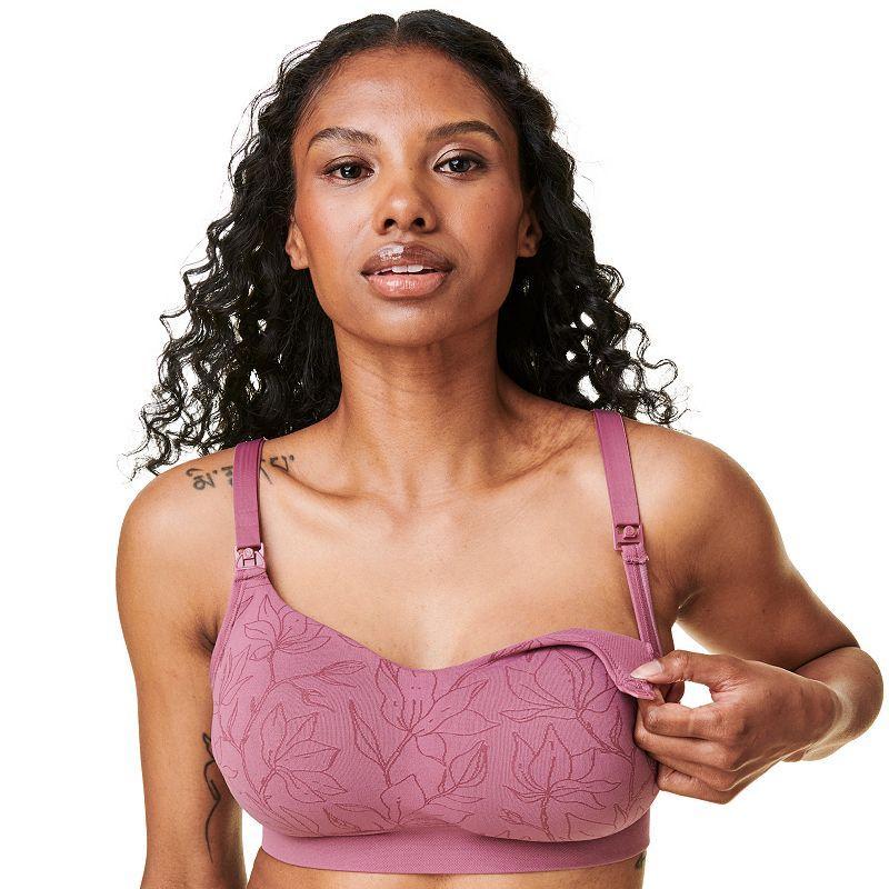 Bravado Designs Intrigue Maternity & Nursing Bra 11042BA, Womens Pink Jacquard Product Image