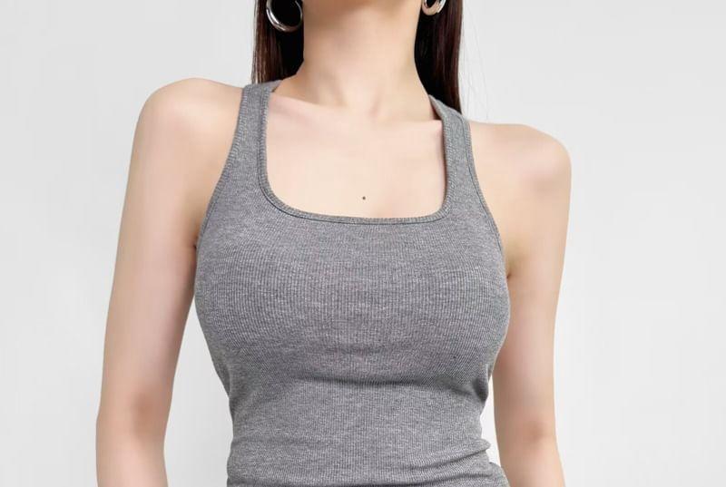 Crisscross Back Crop Sport Tank Top Product Image