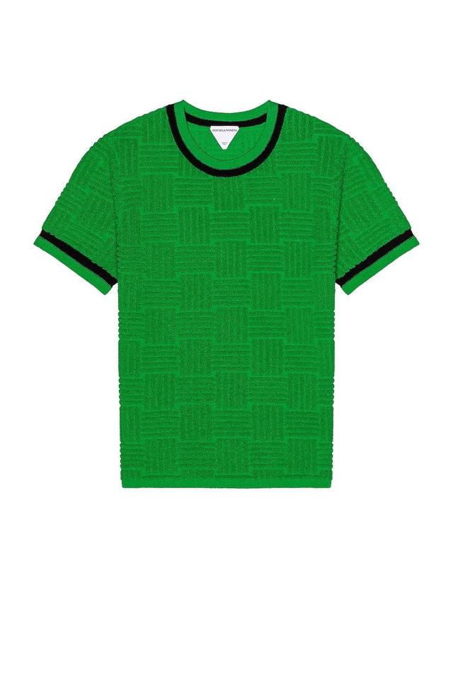 Bottega Veneta Intrecciato Towelling T-Shirt Green. (also in ). Product Image