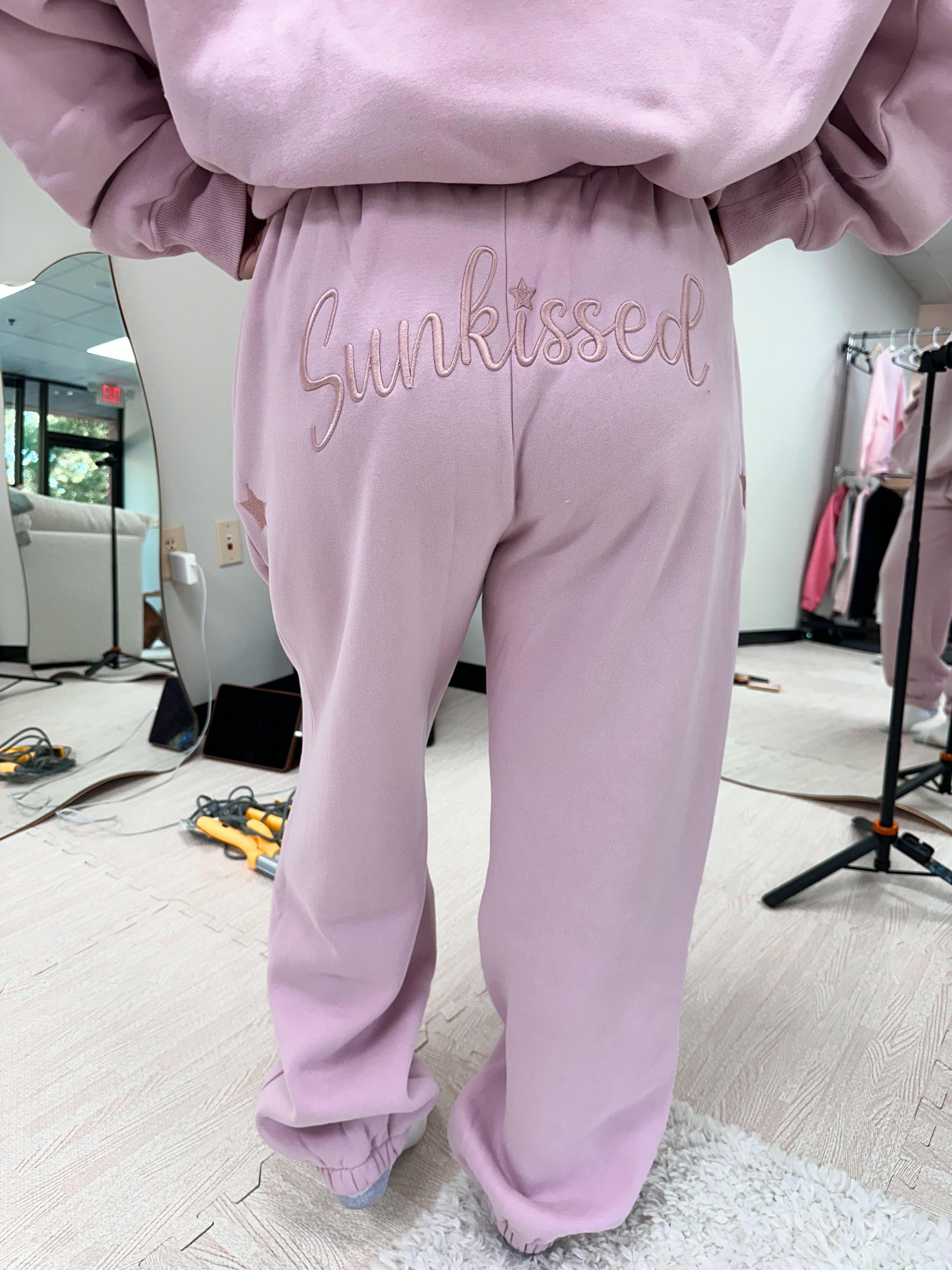 Sunkissed Cursive Embroider Jogger Sweatpants Product Image