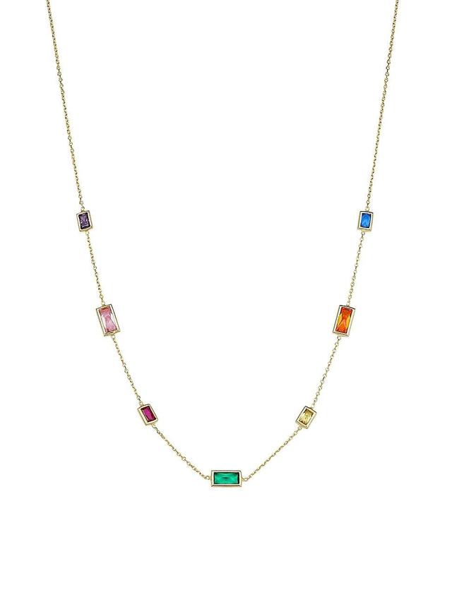 Womens 14K Yellow Gold, Multistone Fresco Station Necklace Product Image