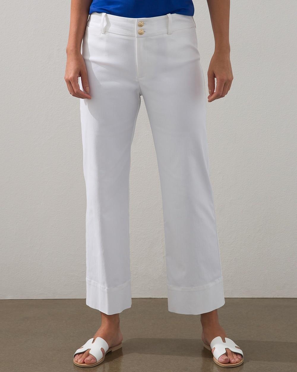 Women's Trapunto Wide Leg Cropped Pants Product Image