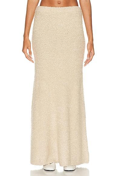 LPA Shai Knit Maxi Skirt Neutral. (also in M, XS). Product Image