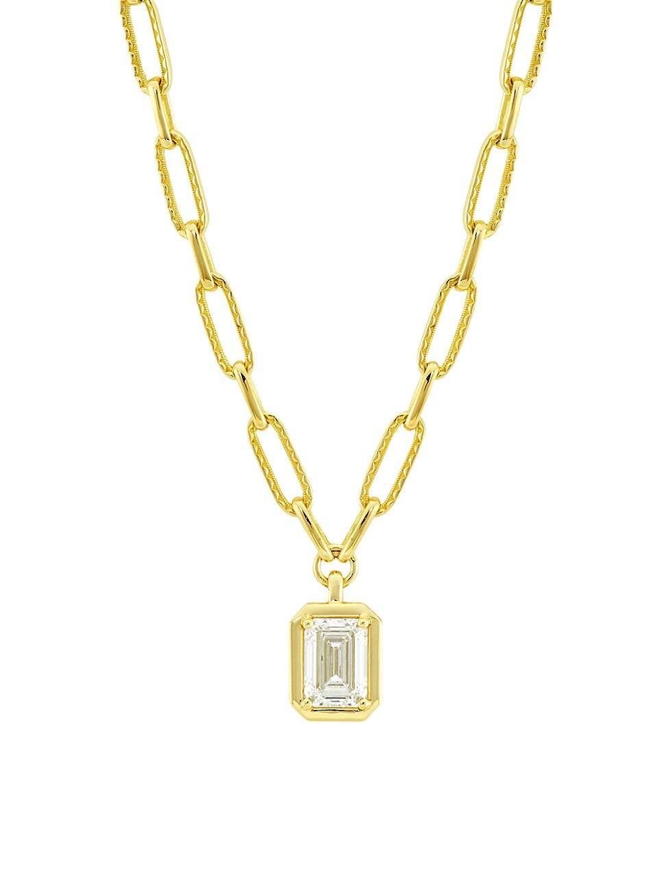 Womens Allure 18K Yellow Gold & 2.0 TCW Lab-Grown Diamond Pendant Necklace Product Image