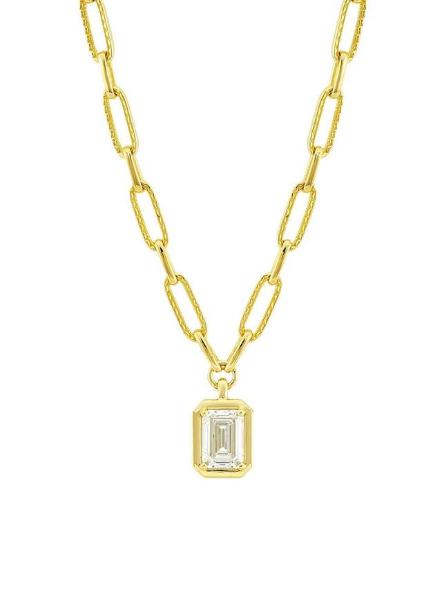 Womens Allure 18K Yellow Gold & 2.0 TCW Lab-Grown Diamond Pendant Necklace Product Image