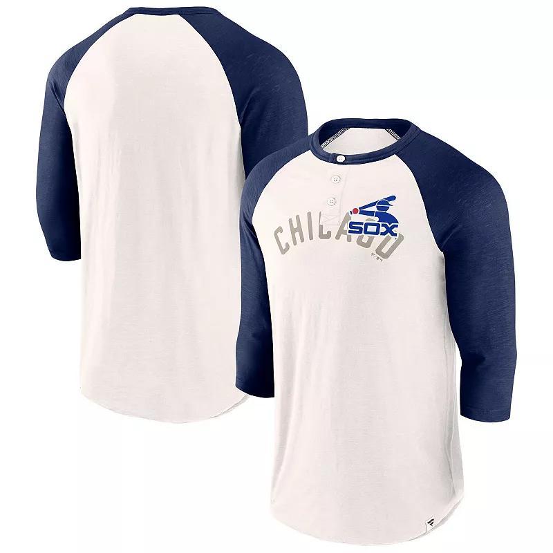 Mens Fanatics Branded /Navy Chicago Sox Backdoor Slider Raglan 3/4-Sleeve T-Shirt Product Image