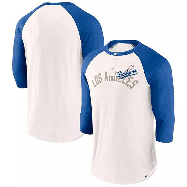 Mens Fanatics Branded /Royal Los Angeles Dodgers Backdoor Slider Raglan 3/4-Sleeve T-Shirt Product Image