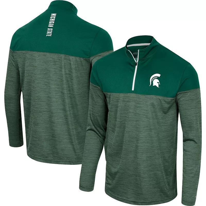 Mens Colosseum Michigan State Spartans Positraction Quarter-Zip Windshirt Product Image