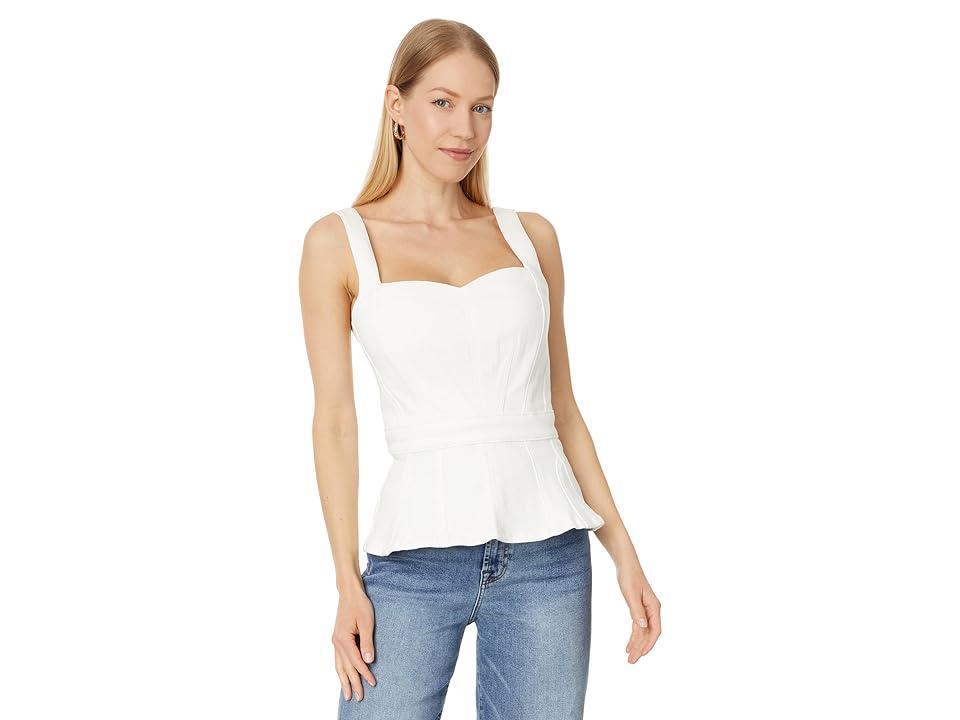 7 For All Mankind Sweetheart Seamed Top (Sunny) Women's Clothing Product Image