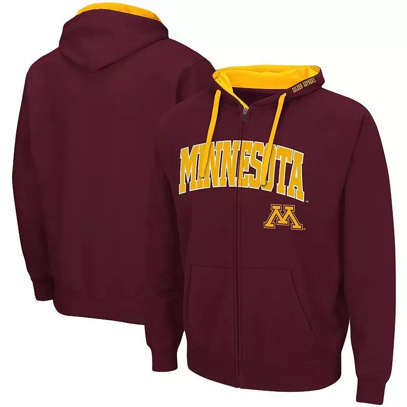 Mens Colosseum Maroon Minnesota Golden Gophers Big & Tall Full-Zip Hoodie Product Image