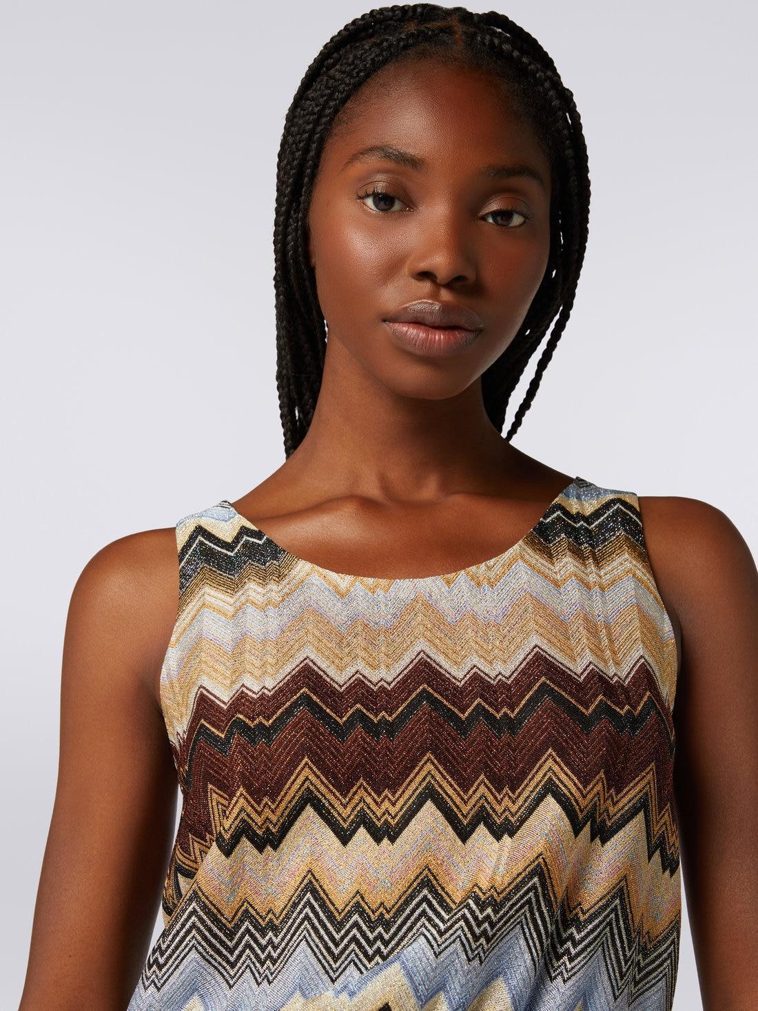 Viscose chevron tank top with lurex Multicoloured | Missoni Product Image