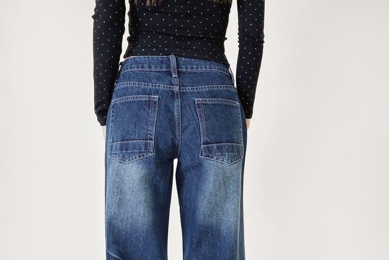 High Rise Washed Wide Leg Jeans Product Image