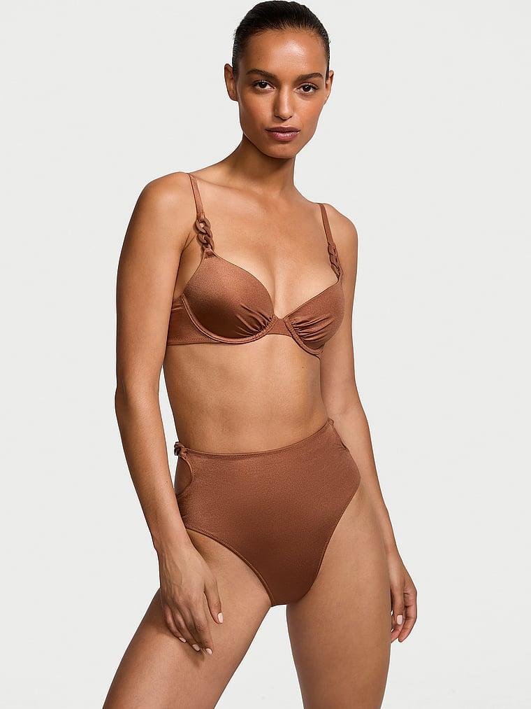 Chain-Link Icon Push-Up Bikini Top Product Image