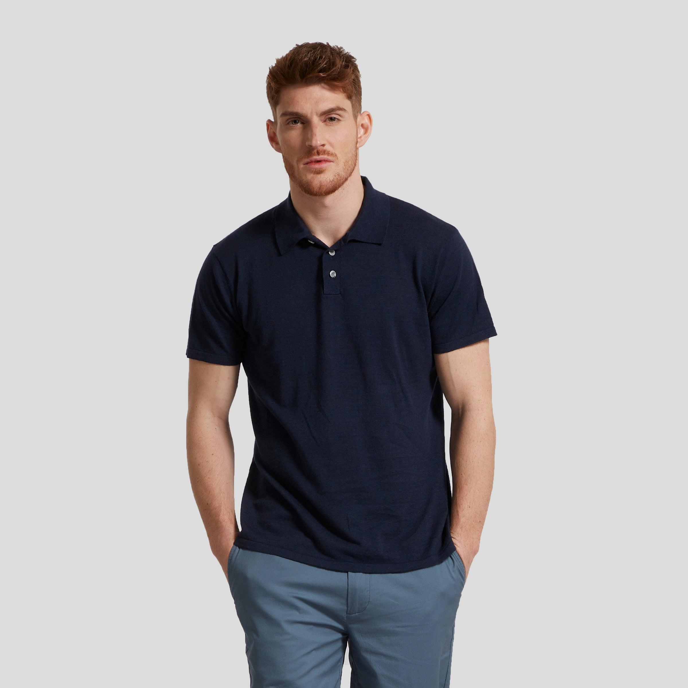 Featherweight Sweater Polo - Navy Blue Product Image