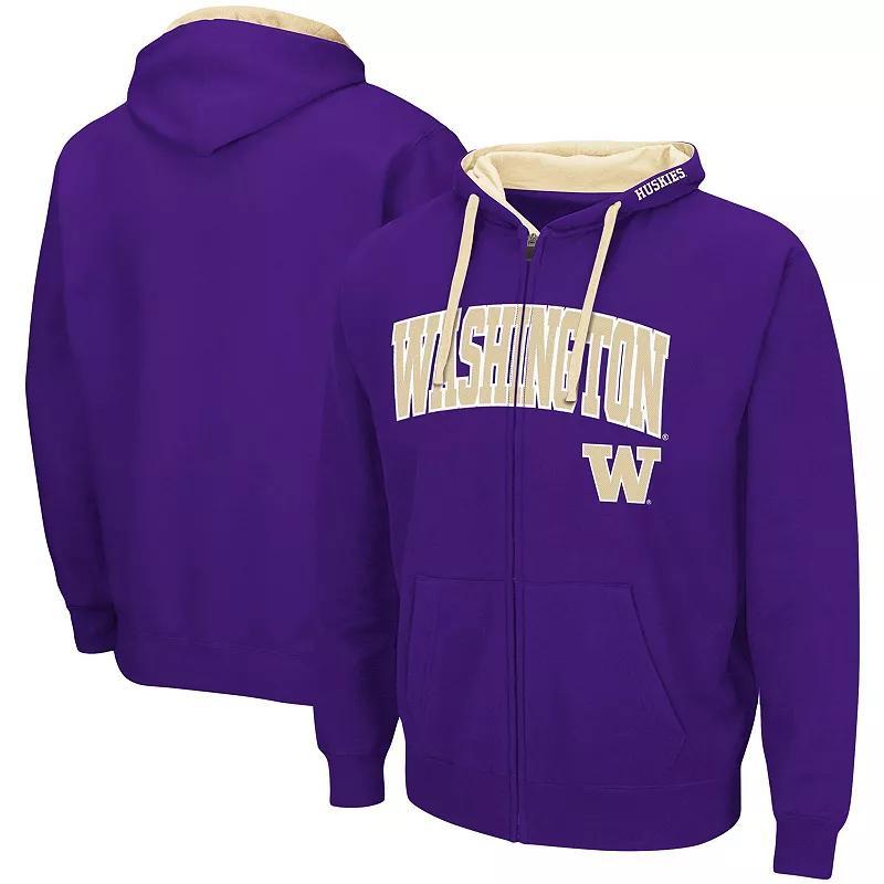 Mens Colosseum Washington Huskies Big & Tall Full-Zip Hoodie Product Image