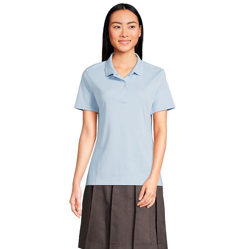 Womens Lands End School Uniform Short Sleeve Interlock Polo Shirt Product Image