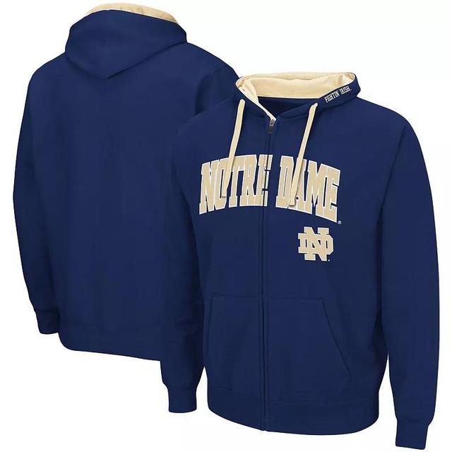 Mens Colosseum Notre Dame Fighting Irish Big & Tall Full-Zip Hoodie Blue Product Image