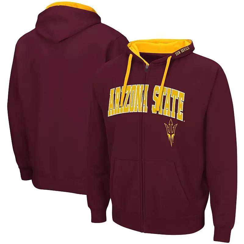 Mens Colosseum Maroon Arizona State Sun Devils Big & Tall Full-Zip Hoodie Product Image