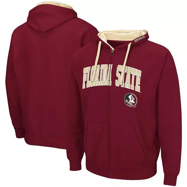 Mens Colosseum Garnet Florida State Seminoles Big & Tall Full-Zip Hoodie Product Image