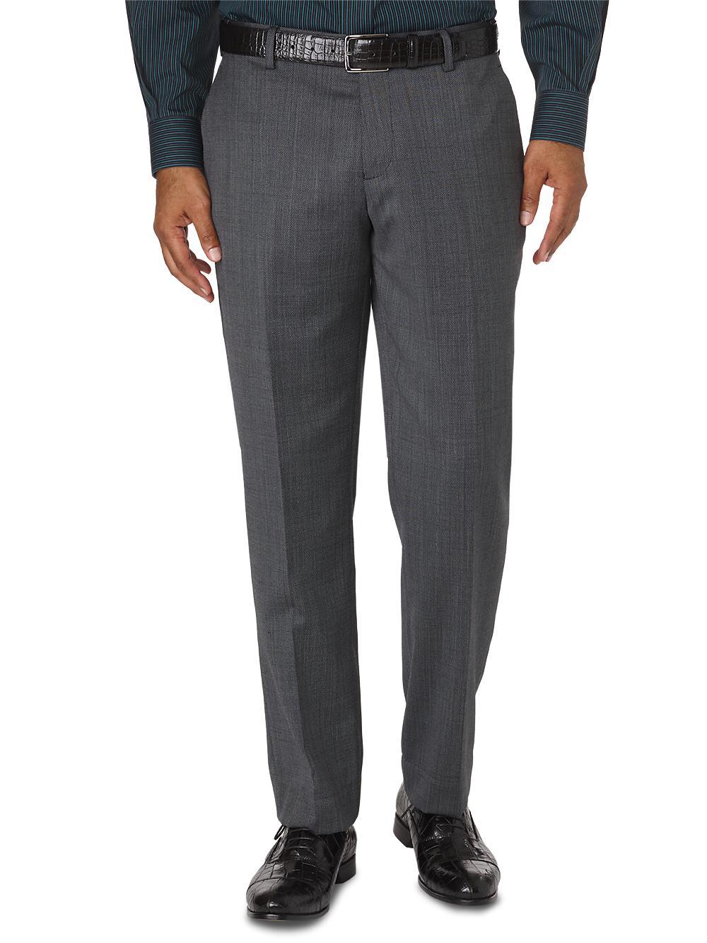 Tailored Fit Impeccable Flat Front Pant - Grey Product Image