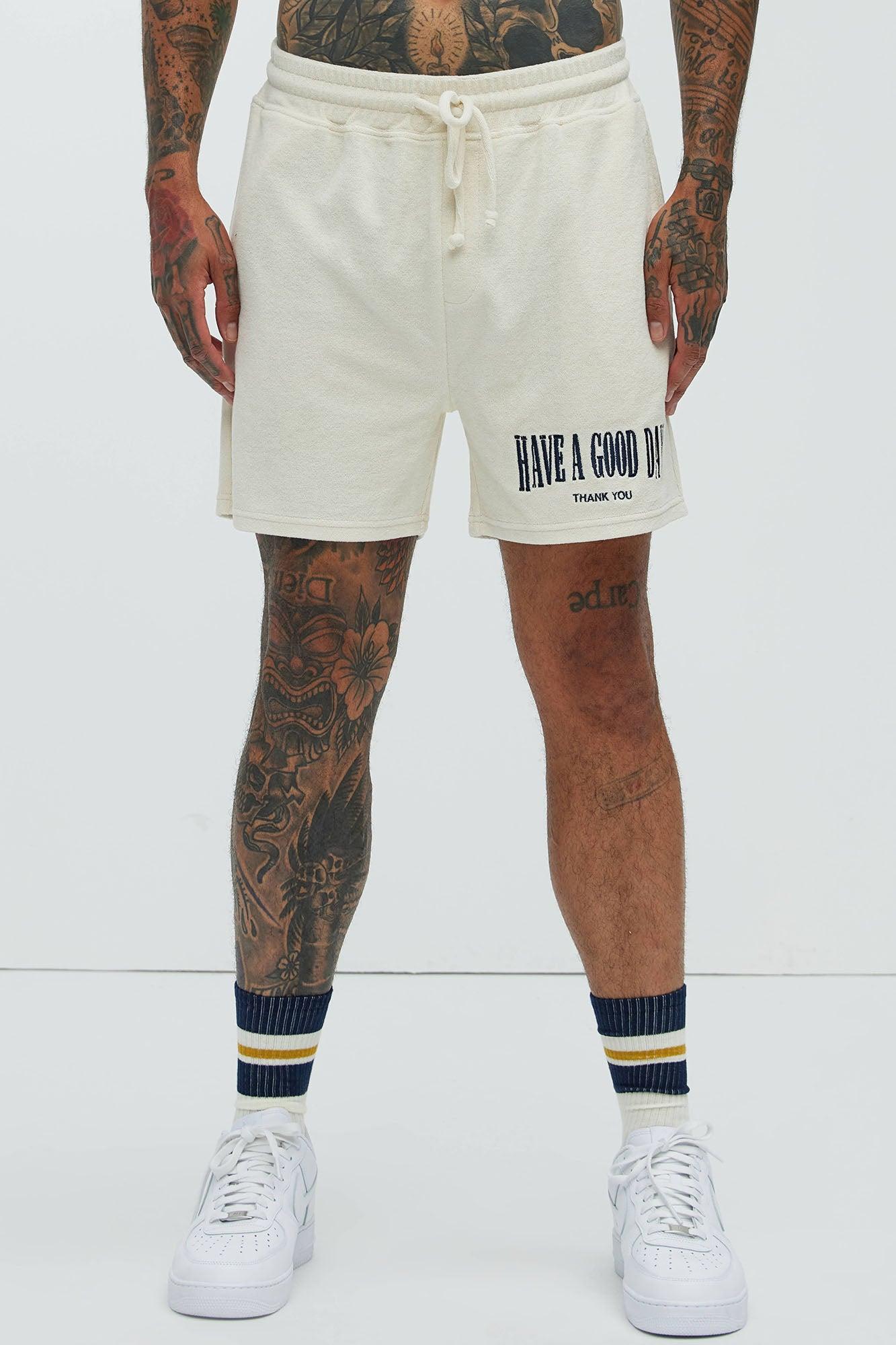 Have A Good Day Sweatshorts - Cream Product Image